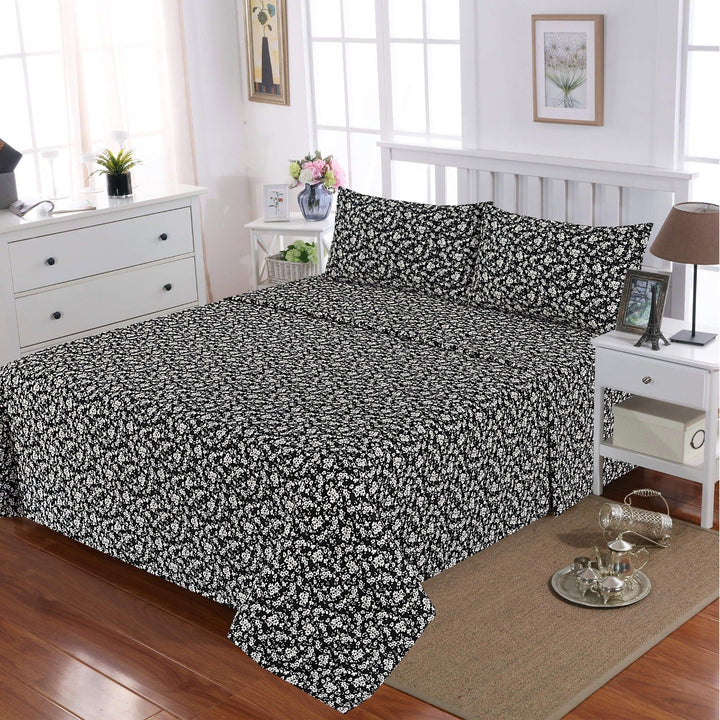 Black Chrome Floral-3pcs Cotton Punch