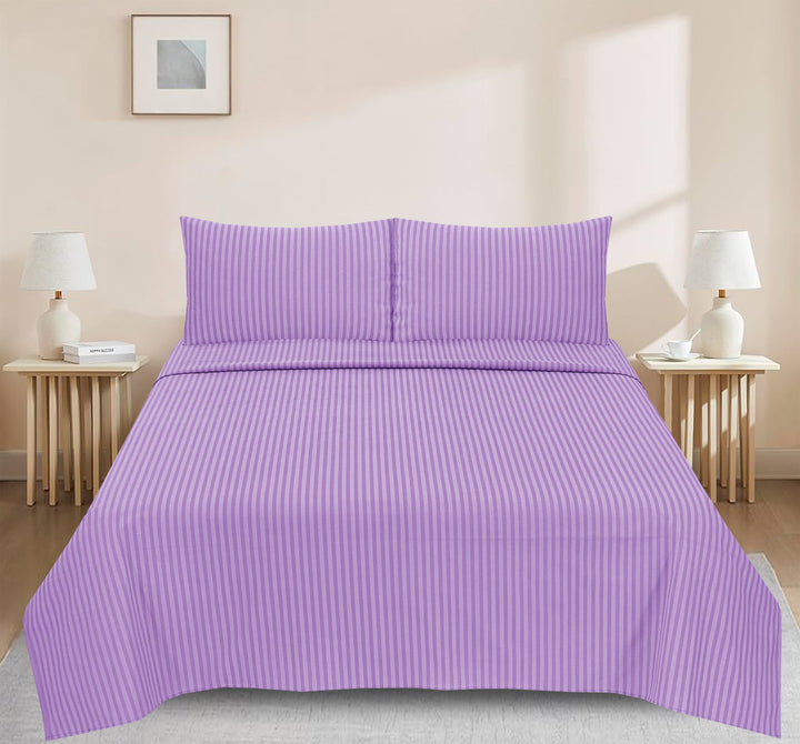 Mauve Stripped- 3Pcs Cotton