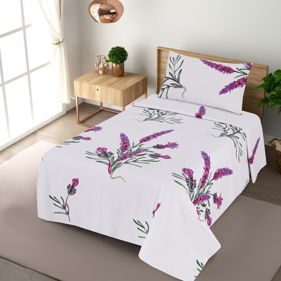 Lavender Leafs - Cotton