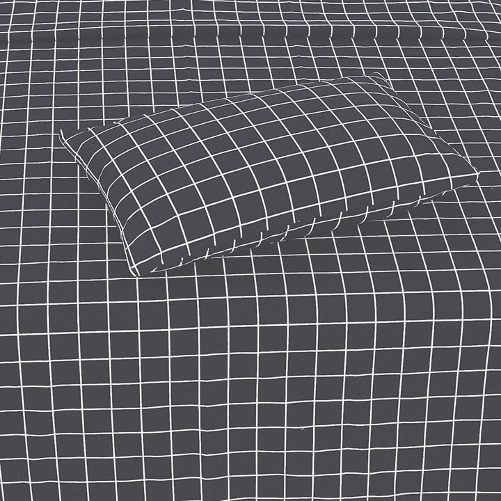 Charcoal Geometry - Cotton