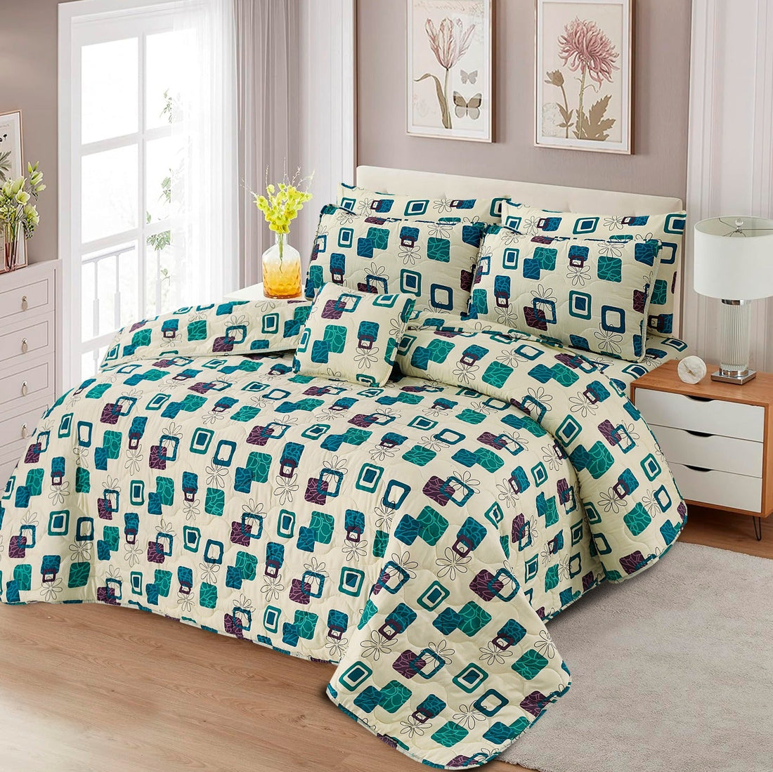 Abstract Square - 7PCS Cotton Punch