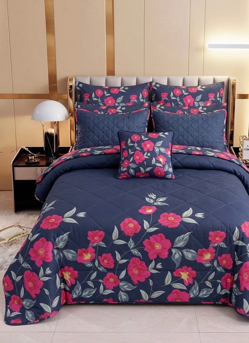 Roses N Navy - 7Pcs
