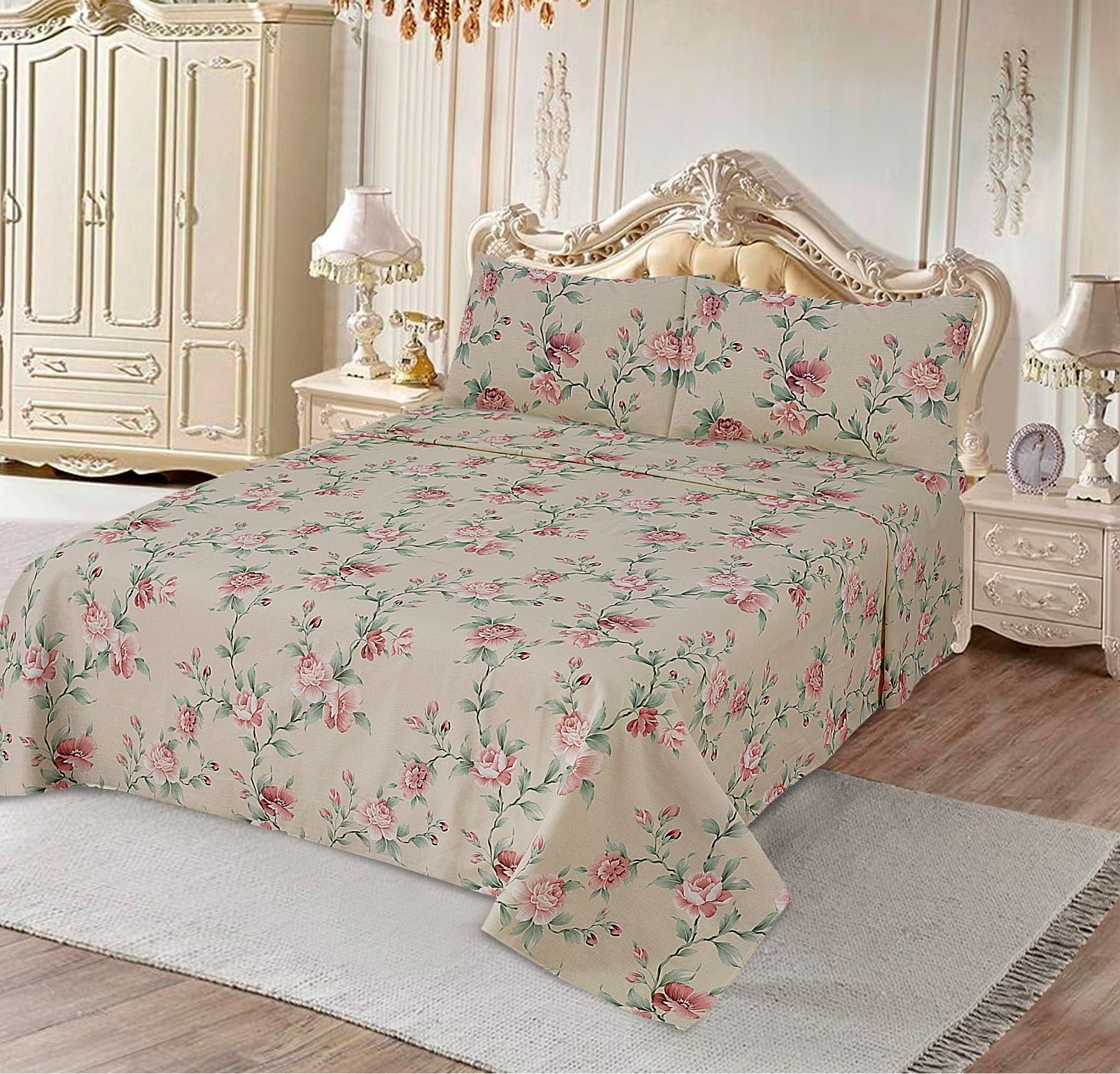 Meta Rose 3Pcs Cotton Printed Cotton Punch