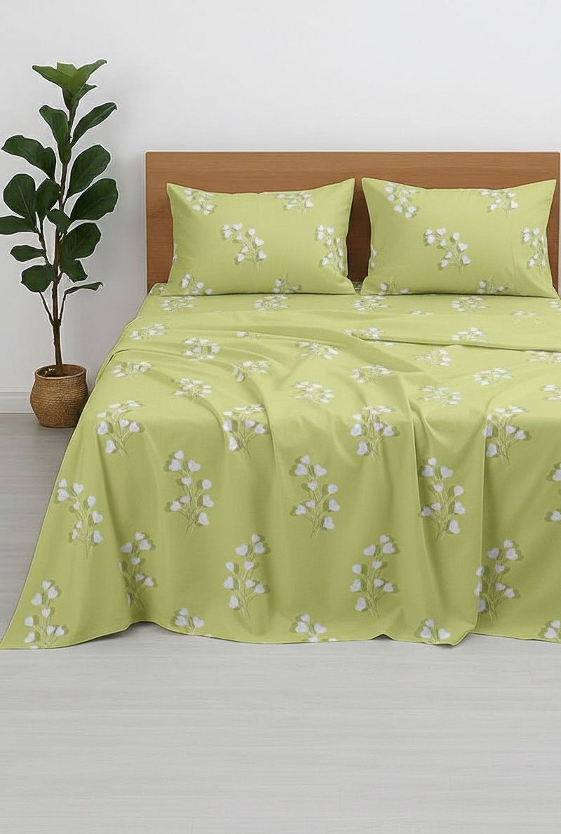 Lime Hearts  - Cotton