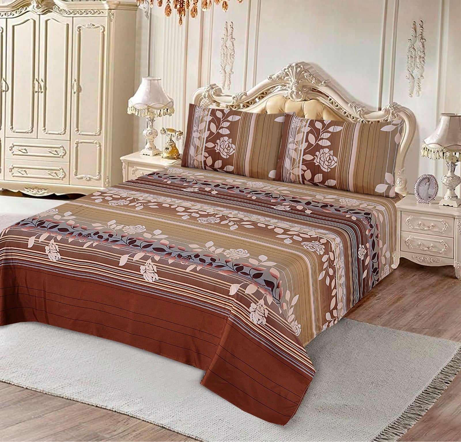 Leafy Mirage 3Pcs Printed Cotton Punch