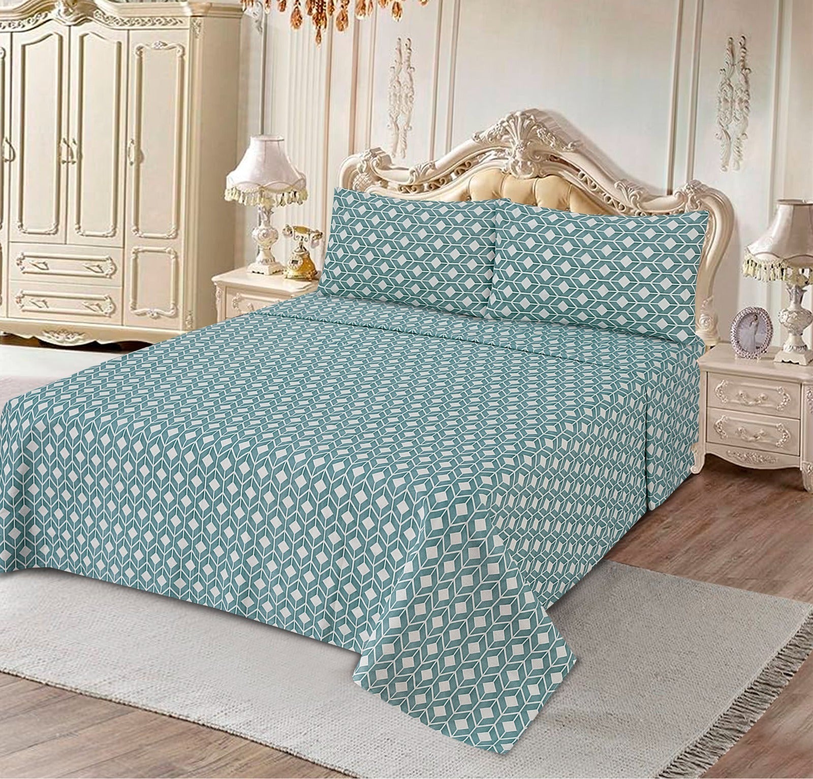 Percale Pattern 3Pcs Printed Cotton Punch
