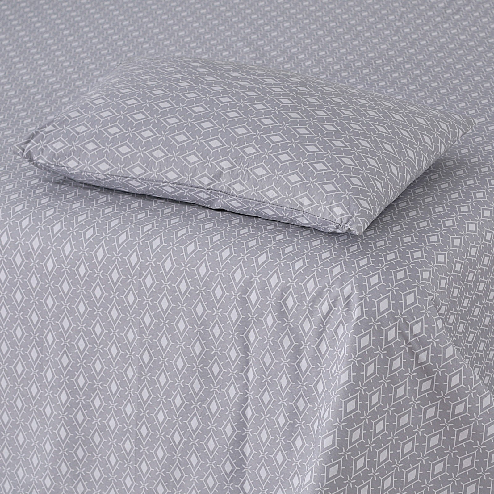 Percale Box Grey 3Pcs Printed Cotton Punch