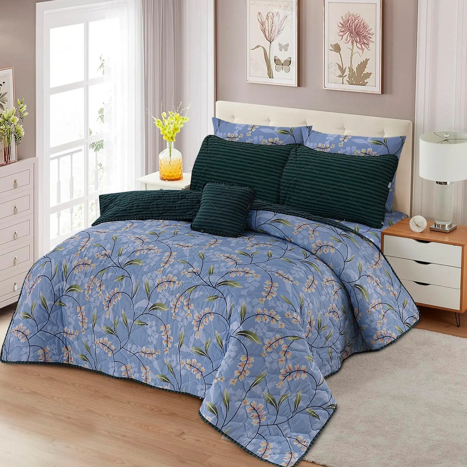 Blue Blossom 7-Pcs Cotton Punch