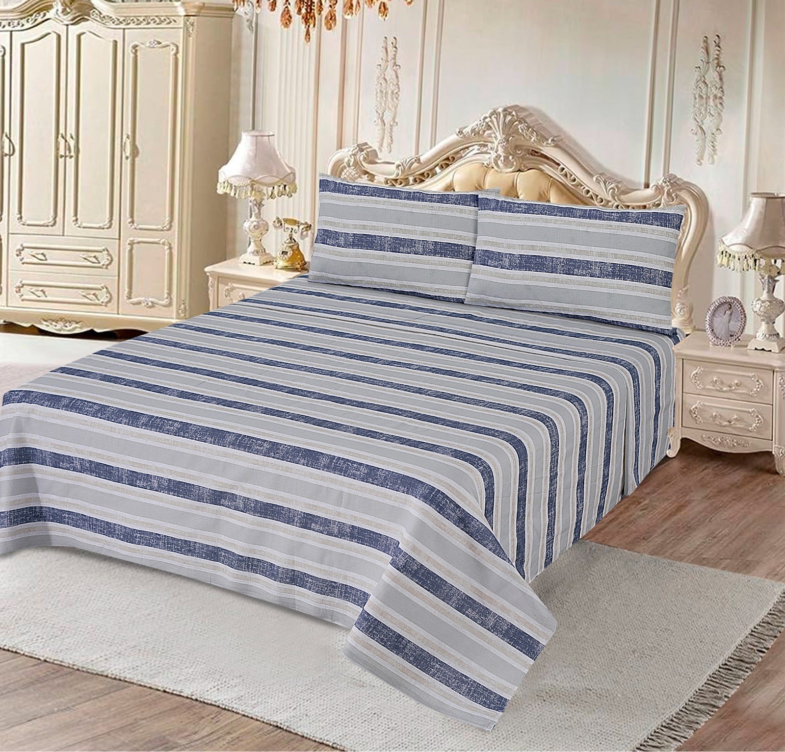 Stripped Multi 3Pcs Printed Cotton Punch