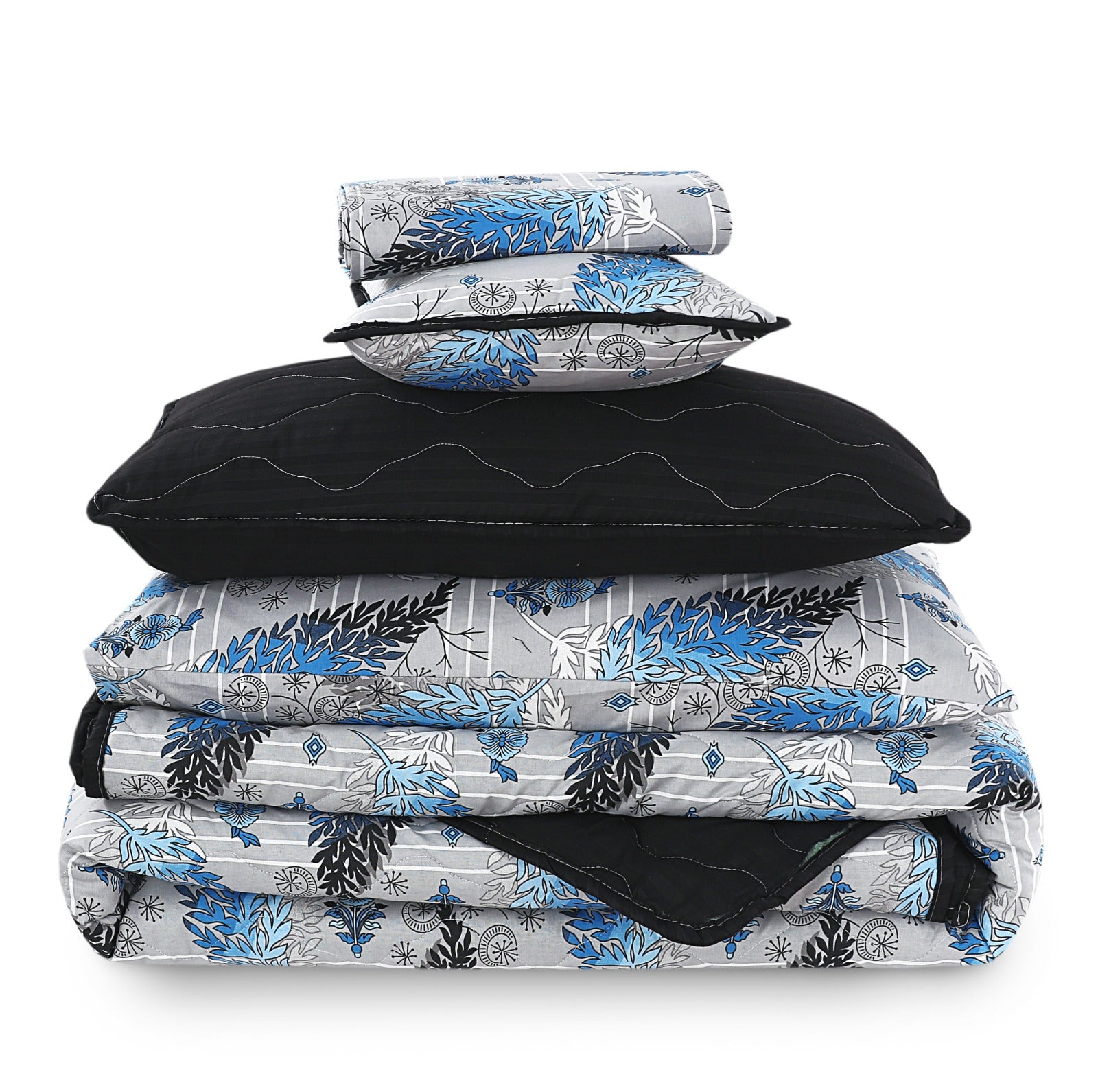 Black Floral - 7 Pcs