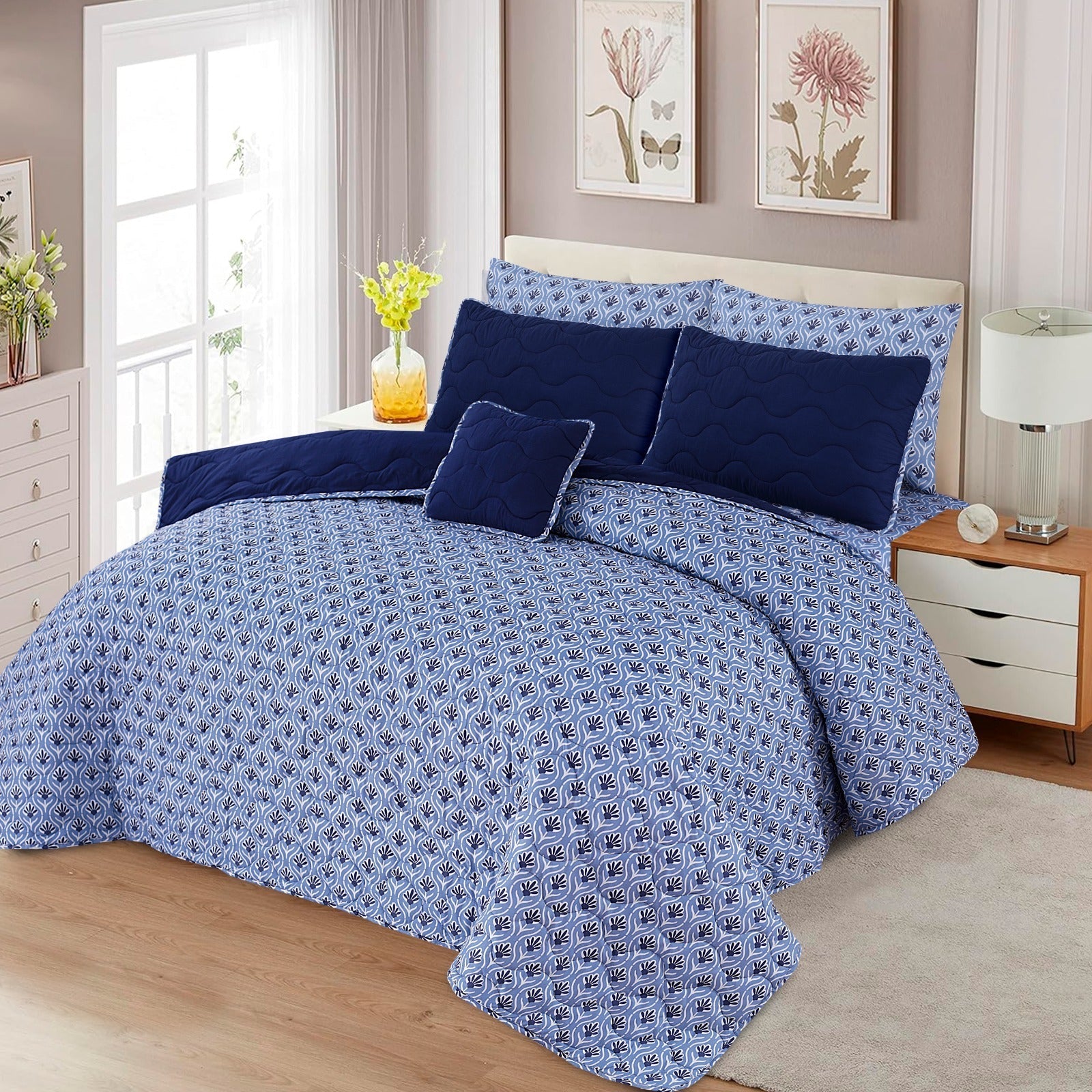 Dreamy Petals 7-Pcs Cotton Punch