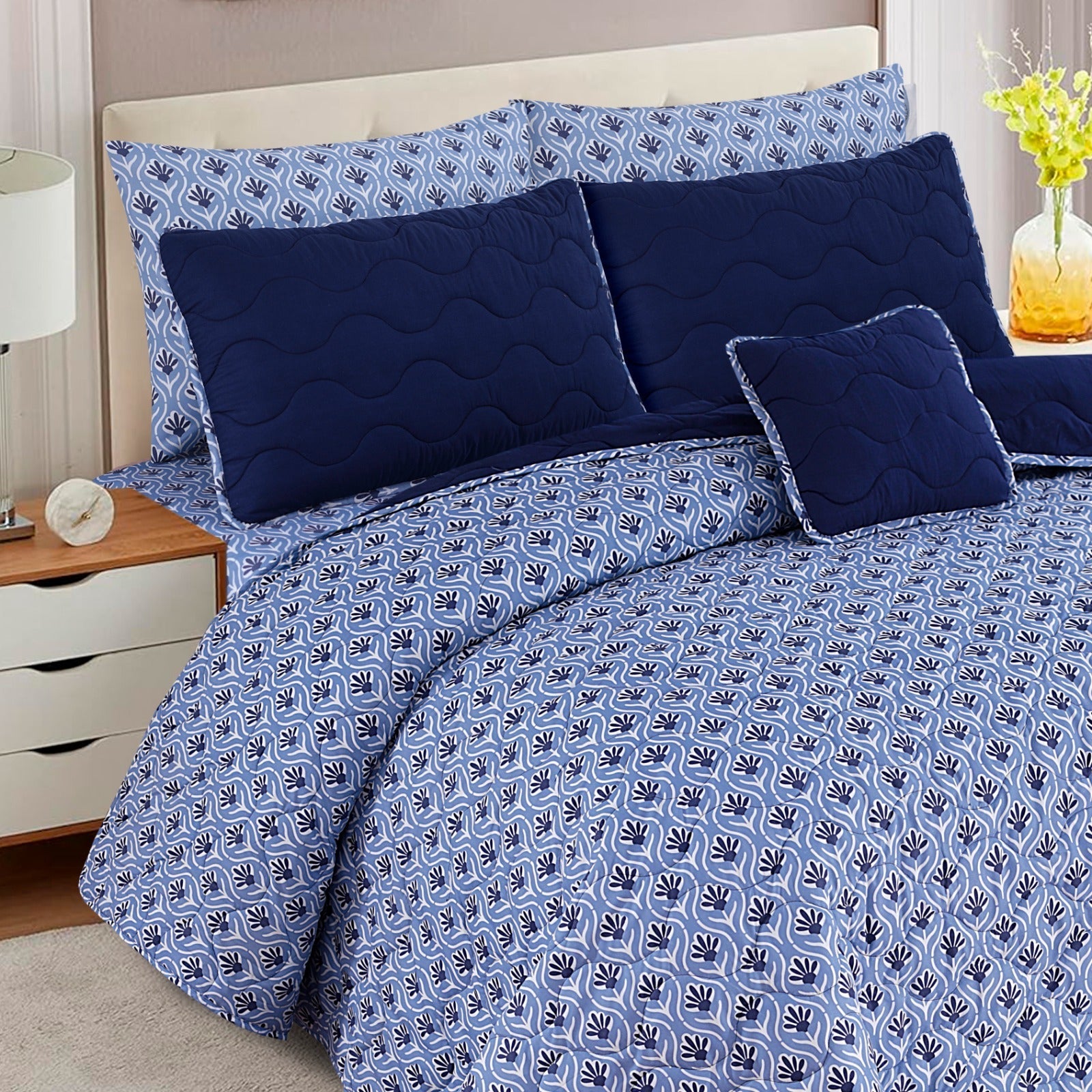 Dreamy Petals 7-Pcs Cotton Punch