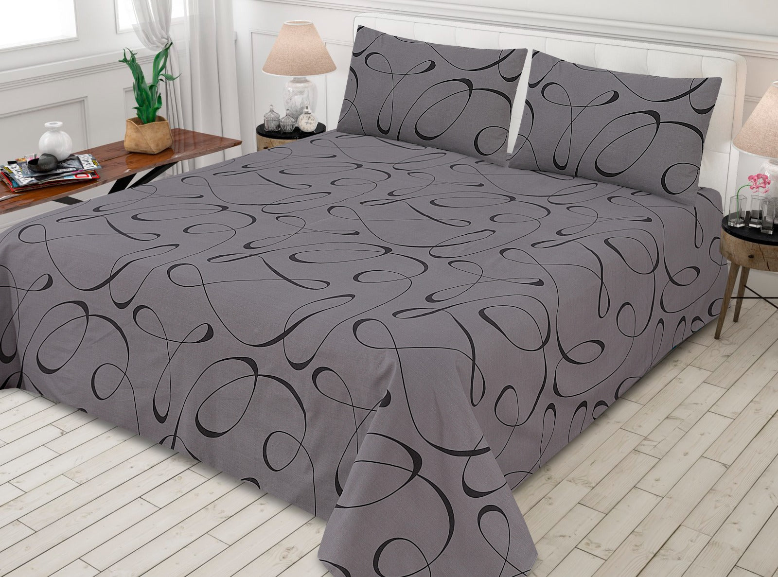 Grey Whrills 3pcs Cotton Punch